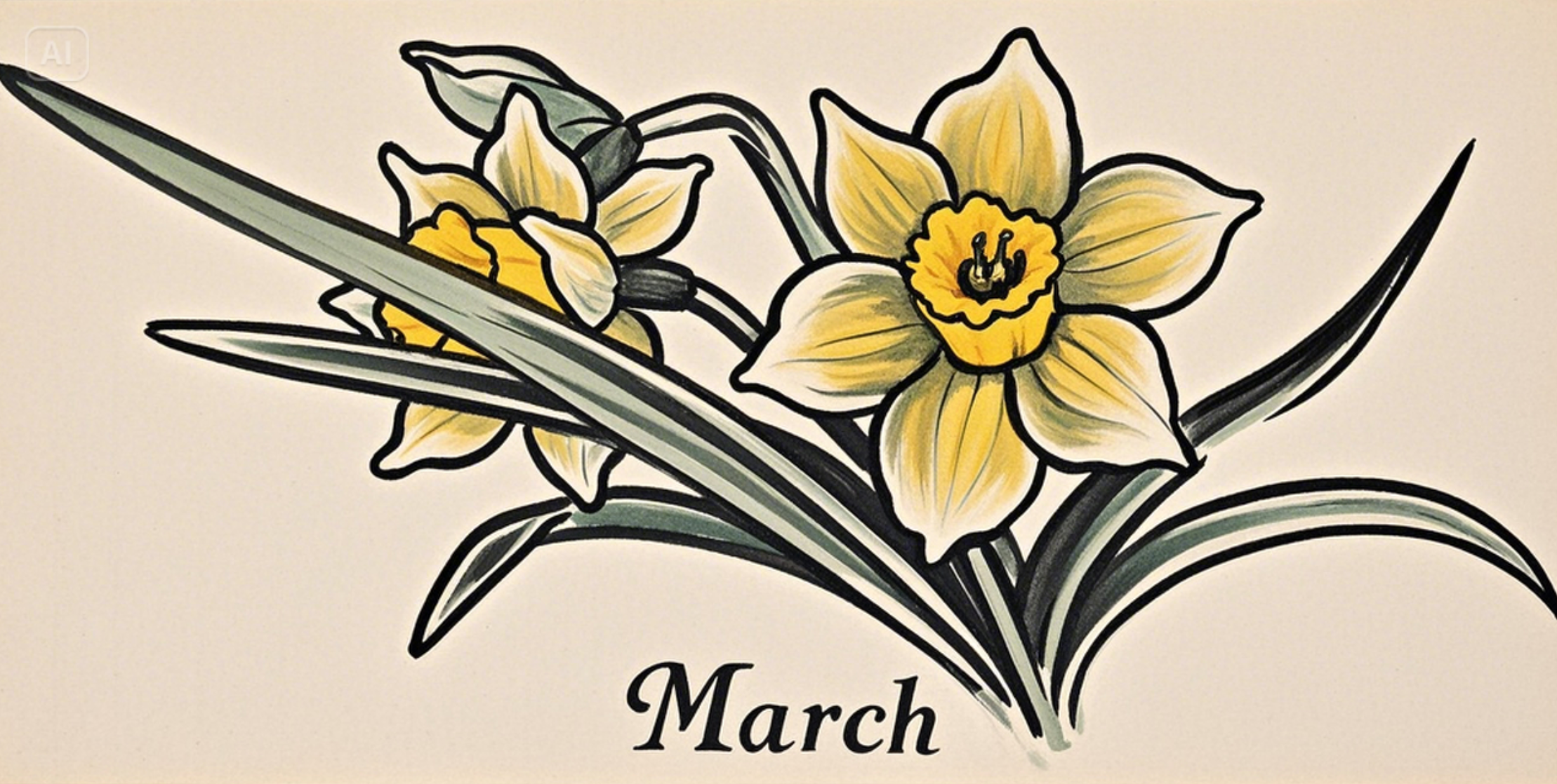 March birth flower tattoo