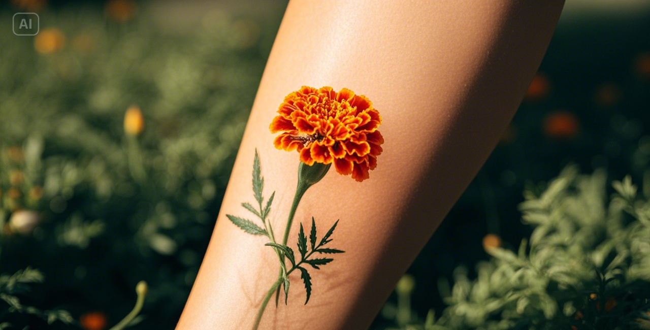 October birth flower tattoo