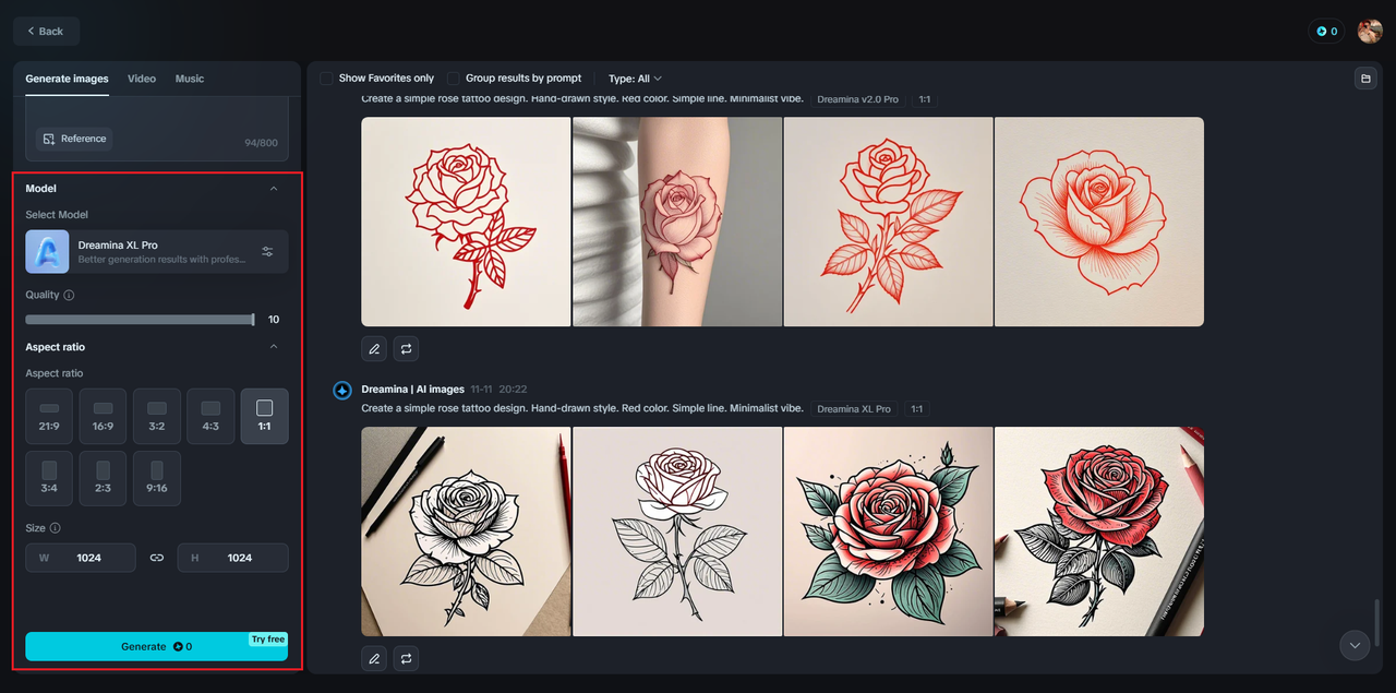 Generate your custom rose tattoo