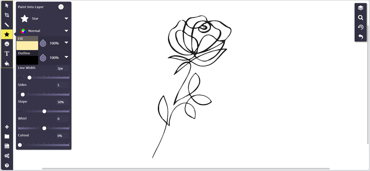 tailor a rose tattoo by drawing manually