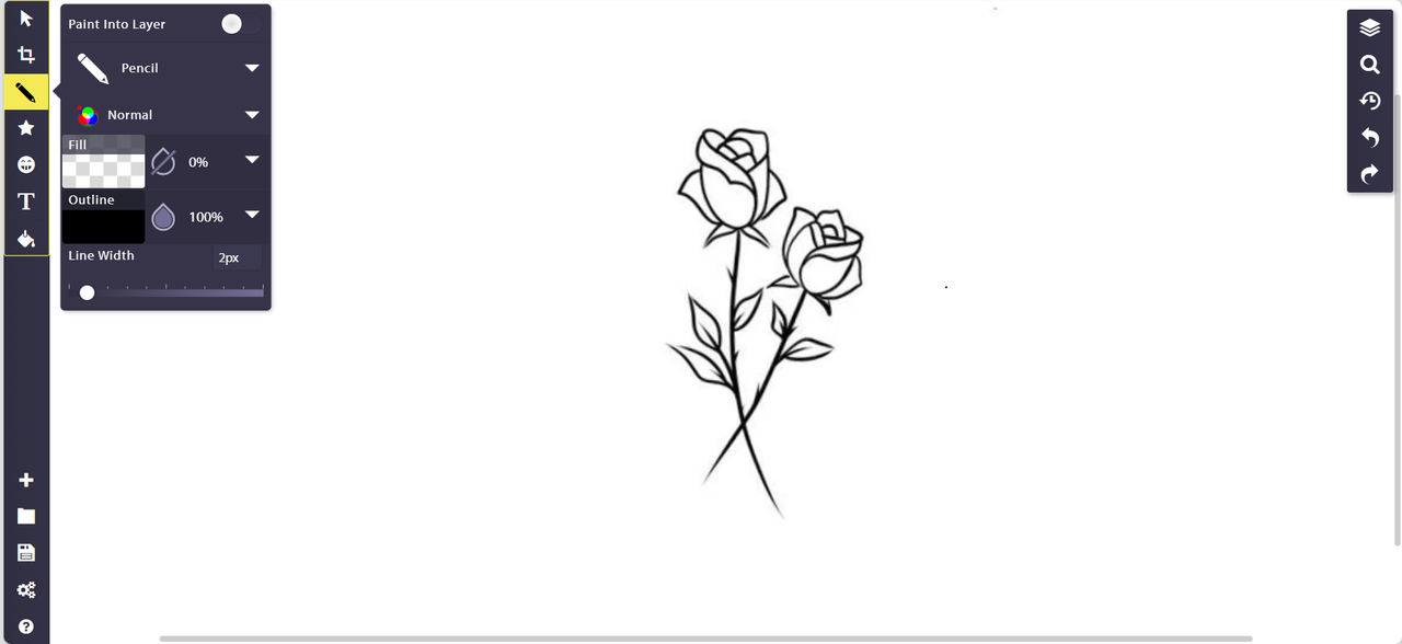 Draw your rose tattoo