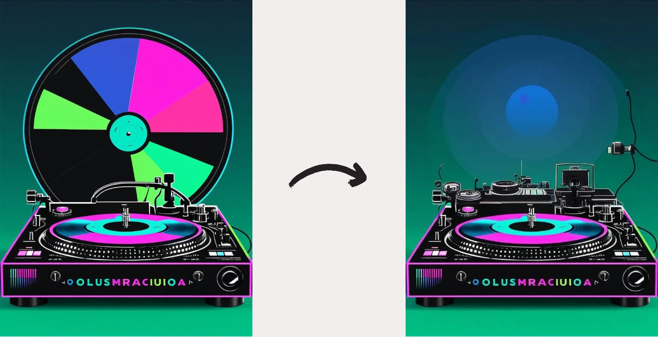 Removing element from DJ logo