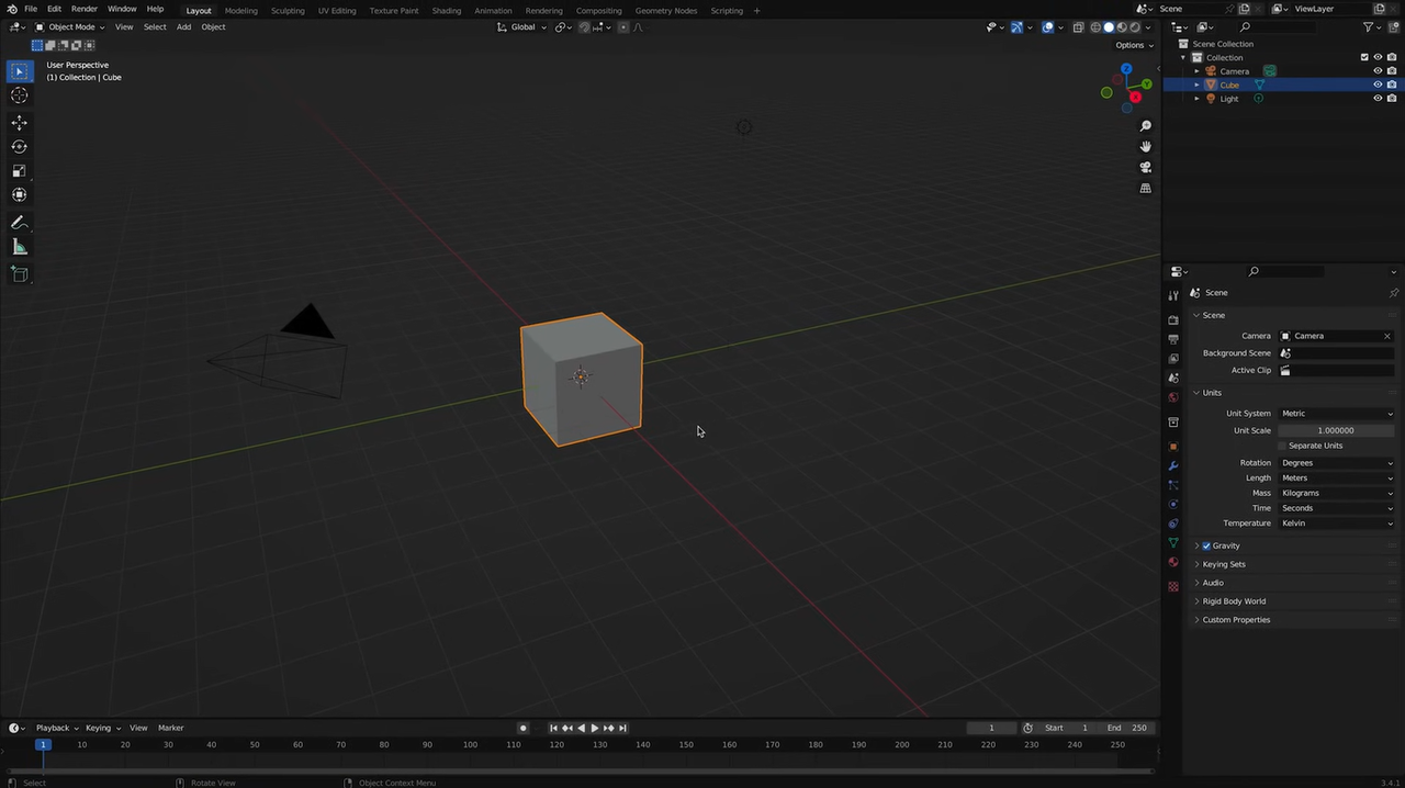 Interface of Blender - Perfect tool for 3D VFX animation