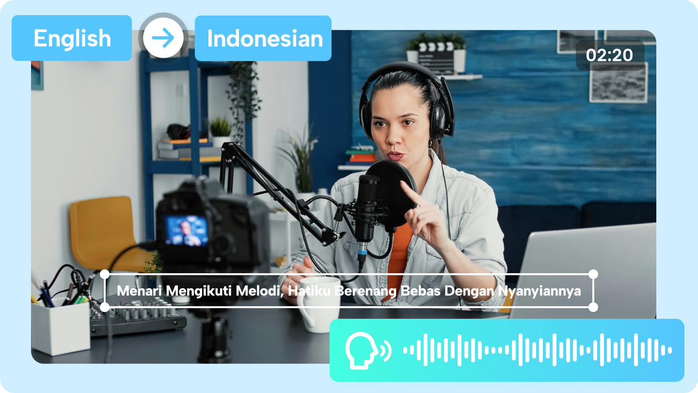 translate english to indonesia voice