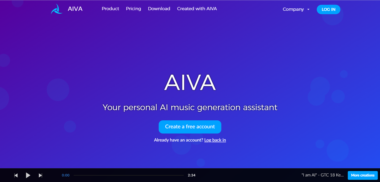 Open the AIVA site