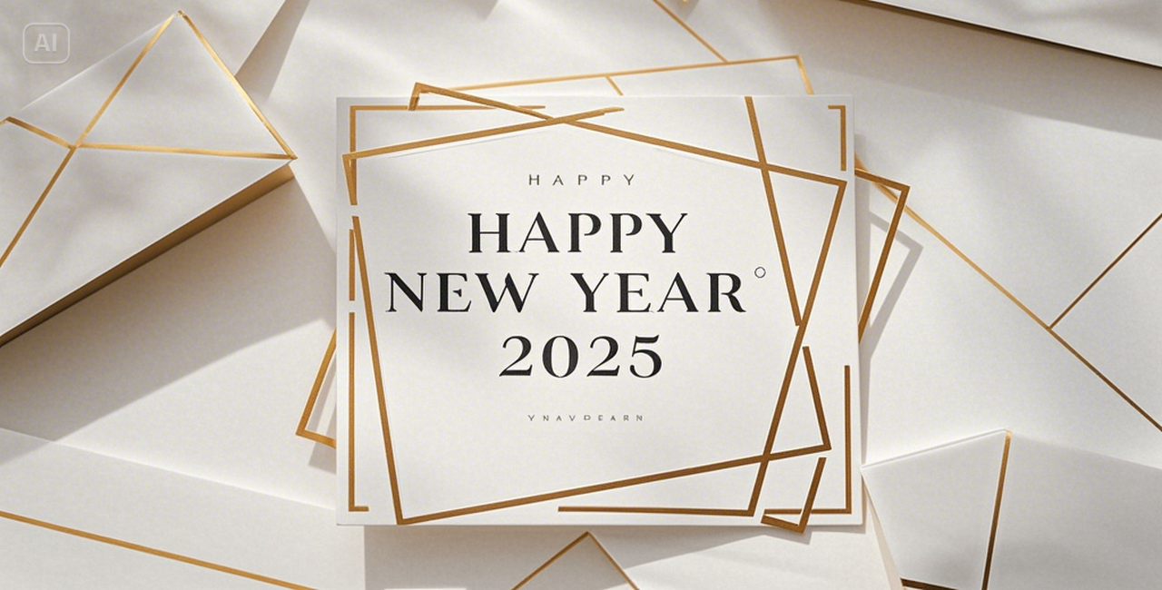 Minimalist New Year card