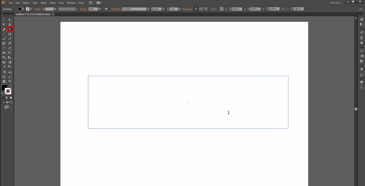 Adding text to outline it in Adobe Illustrator