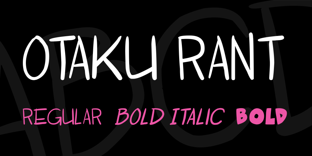 Otaku Rant Anime Font Family