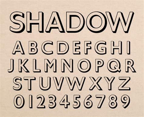 Drop shadow font