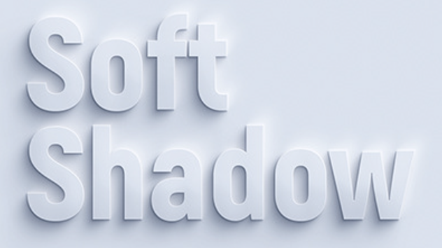 Soft shadow font