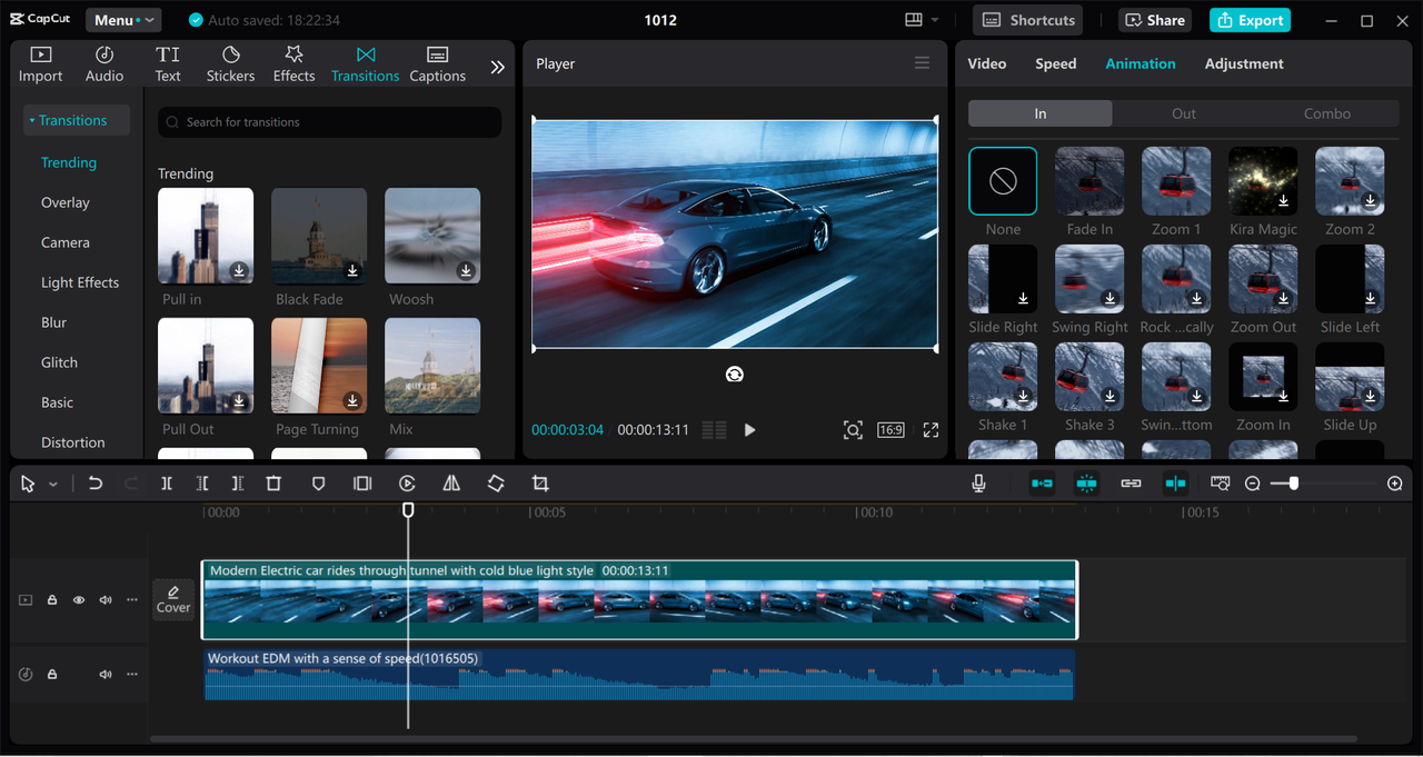 Interface of the CapCut desktop video editor - a user-friendly way to make engaging podcasts