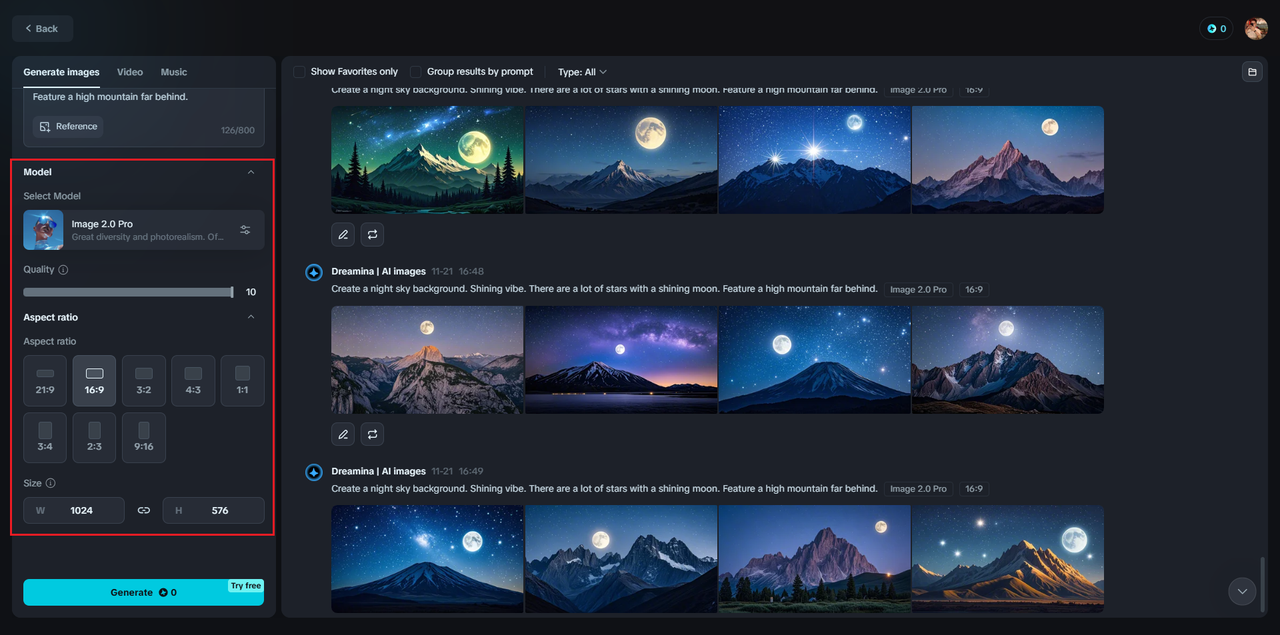 Generate & refine a visually stunning Google background