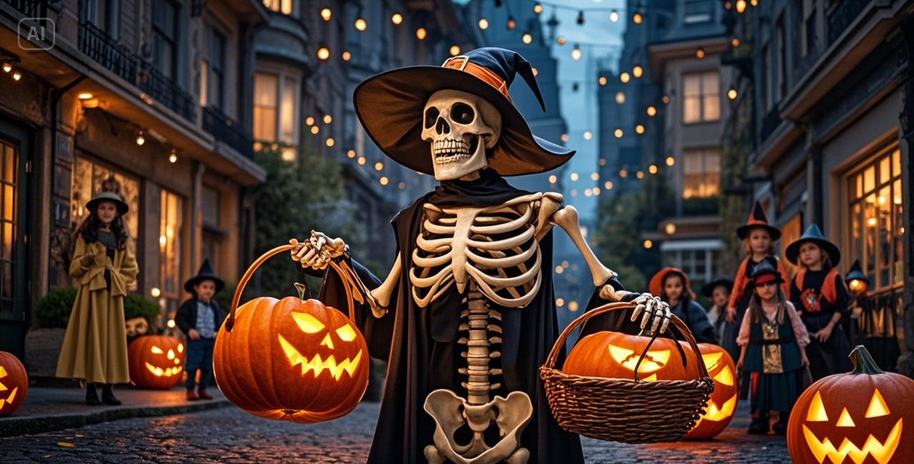 skeleton Halloween meme