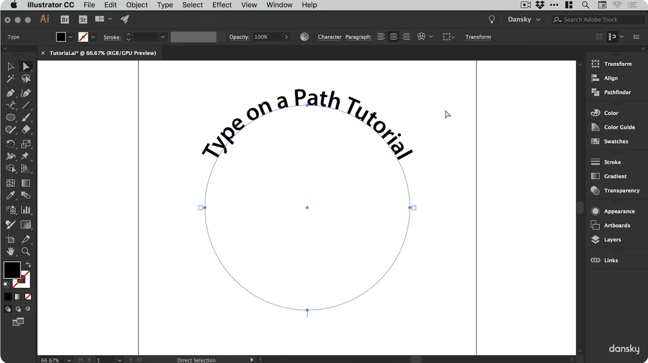 Add text to the Illustrator path