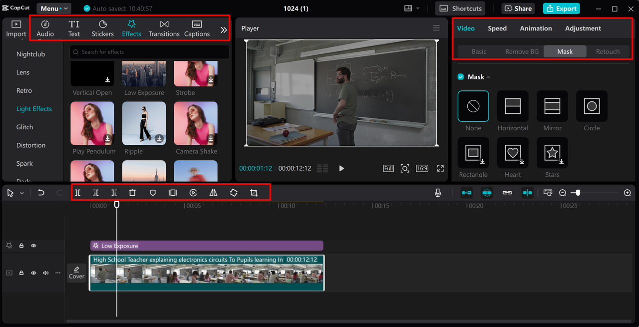 Editing a Zoom video recording in the CapCut desktop video editor