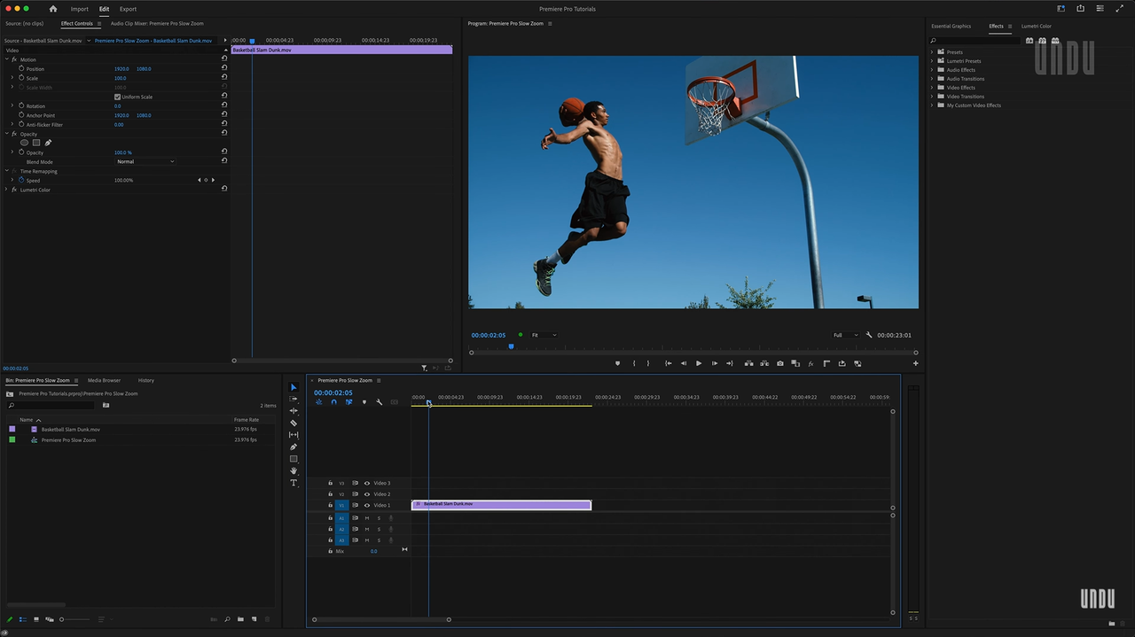 Adding media to the timeline in Adobe Premiere Pro