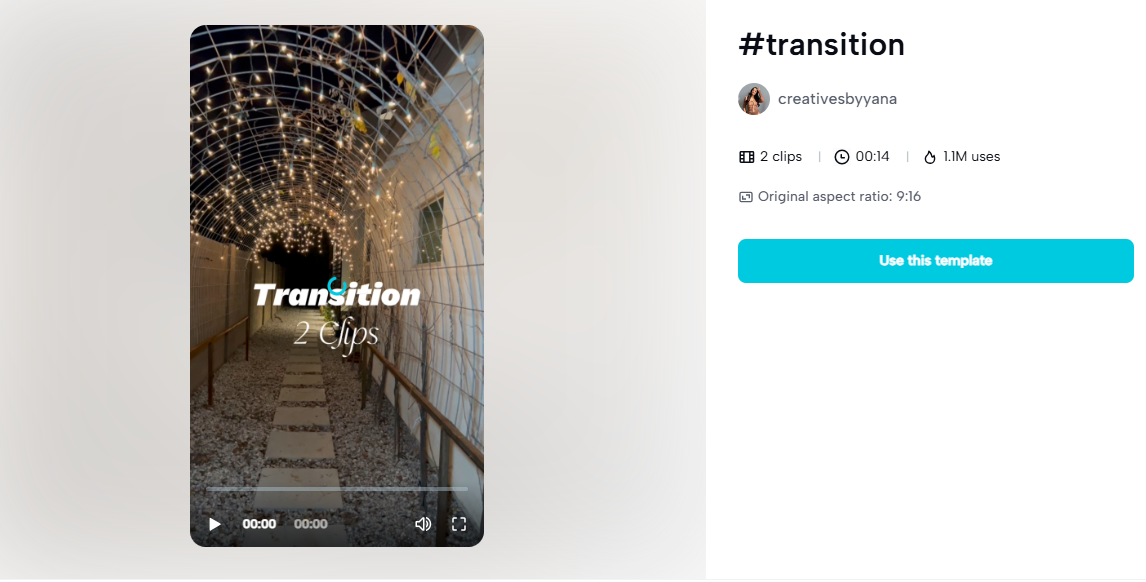 Photo transition trend