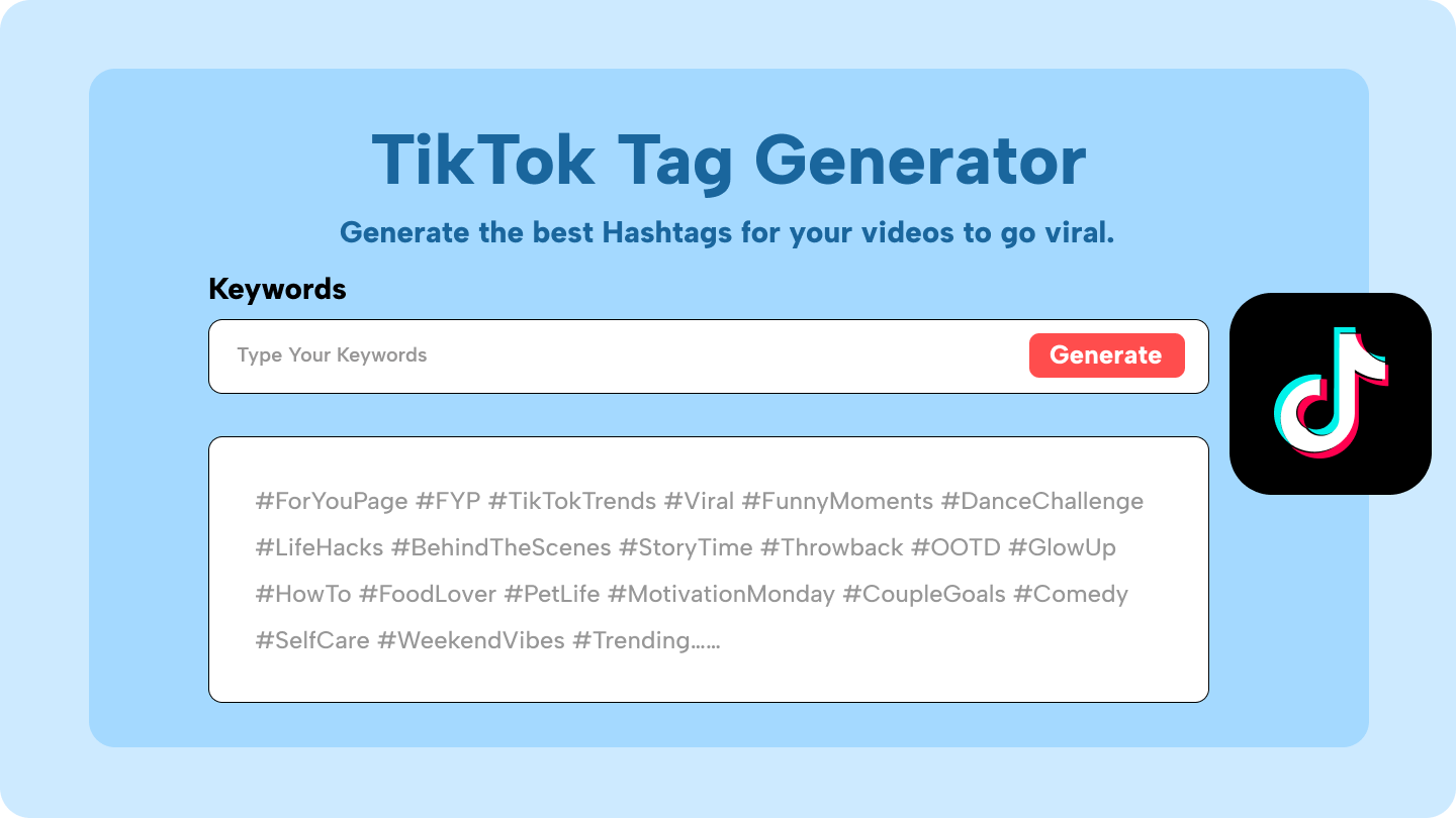 TikTok hashtag generator 