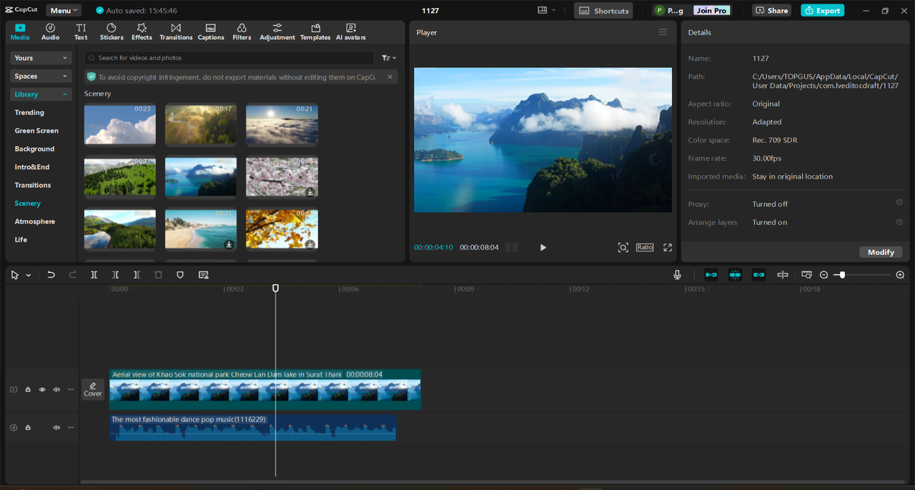 CapCut video editor