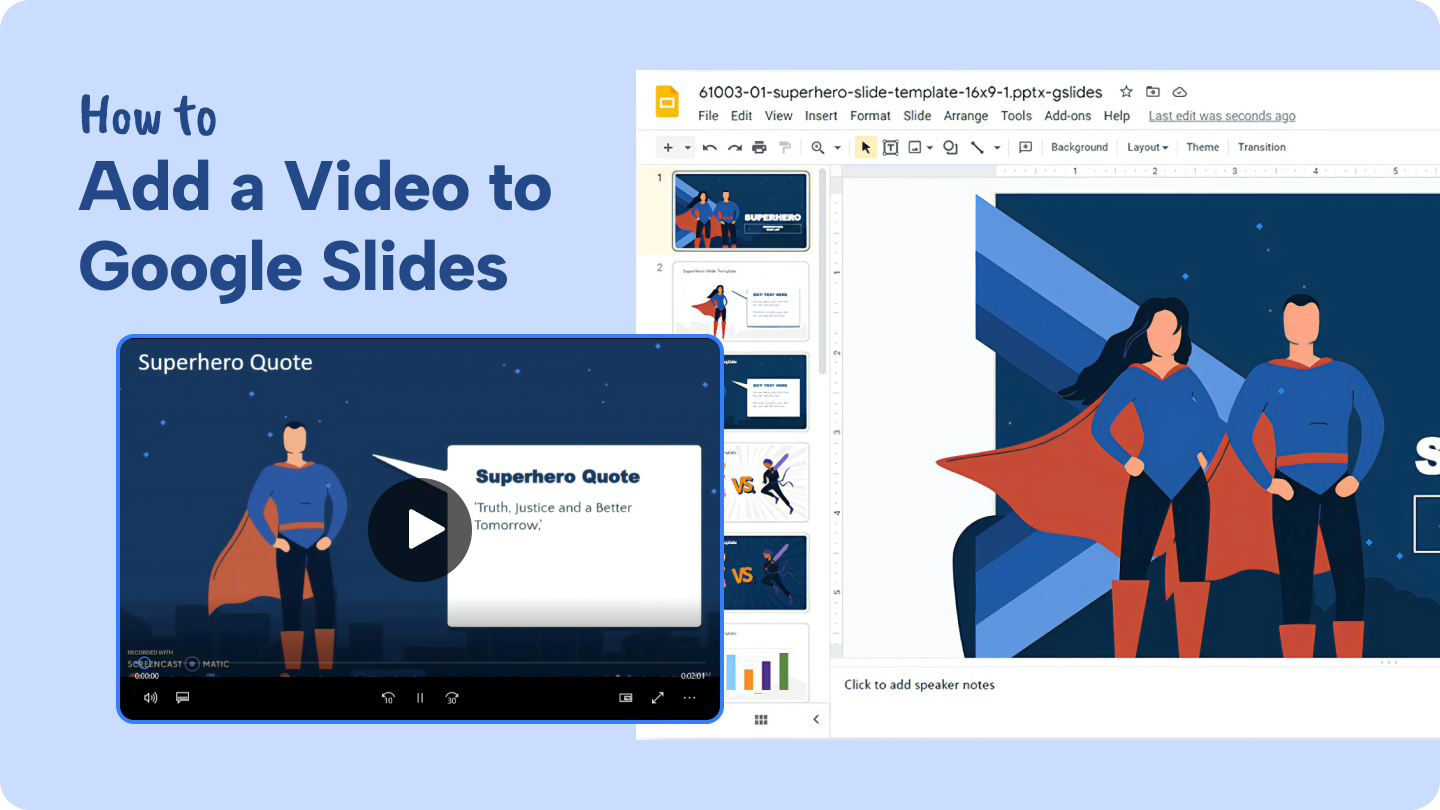 how to add a video to google slides 