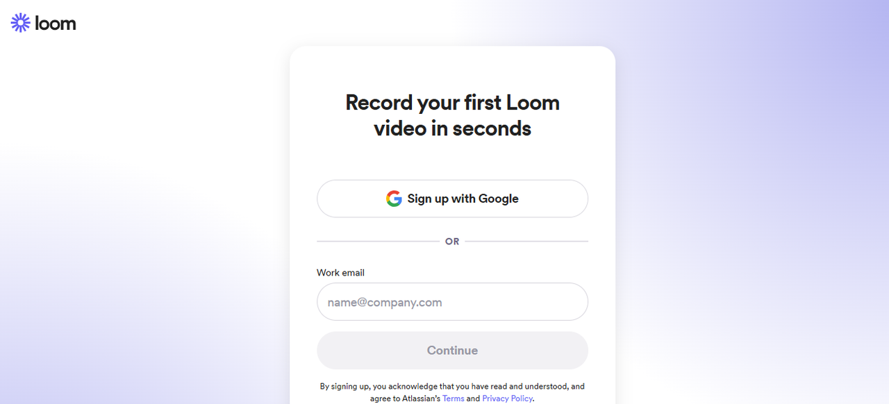 Install and sign up on Loom