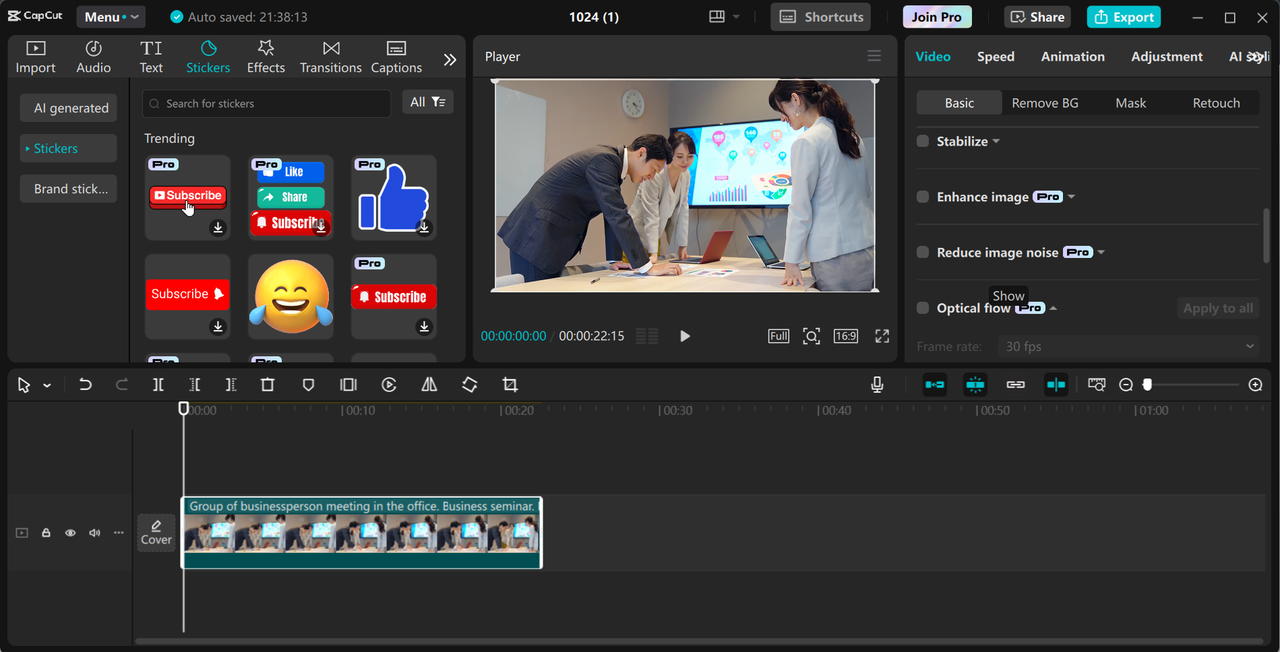 Editing interface of CapCut desktop video editor - a perfect choice for enhancing Bandicam screen recordings