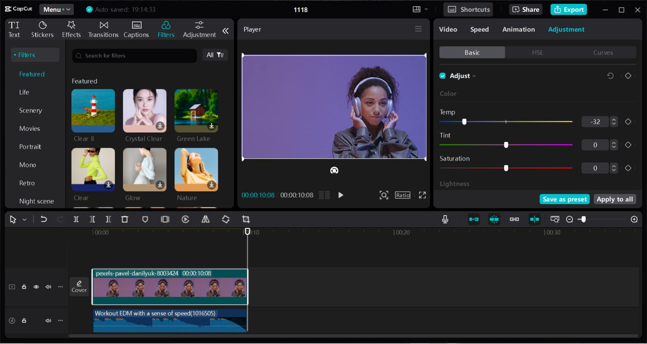 Interface of the CapCut desktop video editor - a quick way to edit your screen recordings