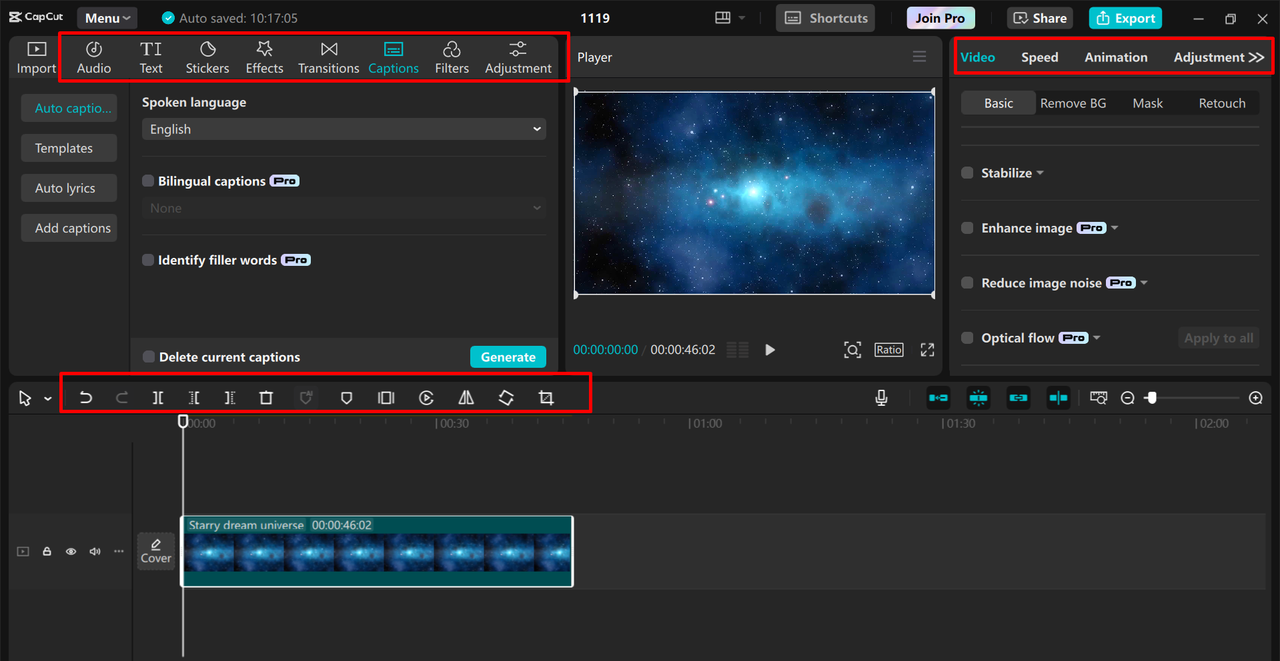 Personalizing the screen recordings in the CapCut desktop video editor