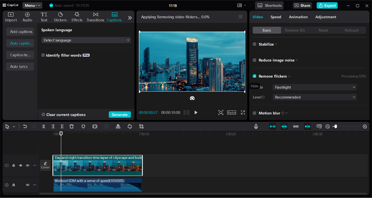 Interface of the CapCut desktop video editor - a simple tool to transform your screen recordings