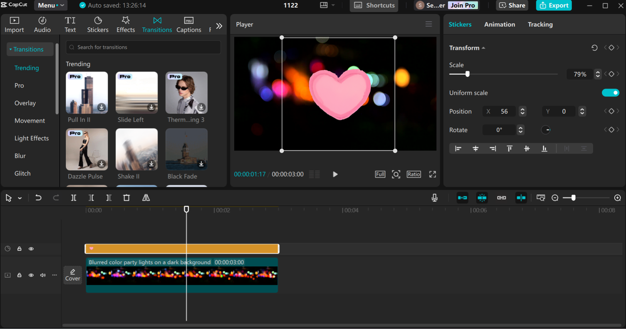 Editing interface of the CapCut desktop video editor - a perfect tool to create an AI tattoo generator