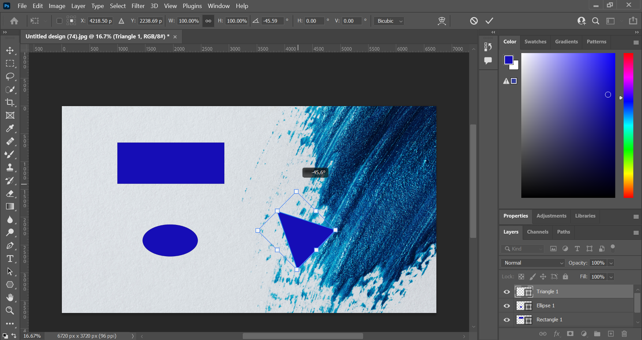 How to rotate image Photoshop: Select the layer