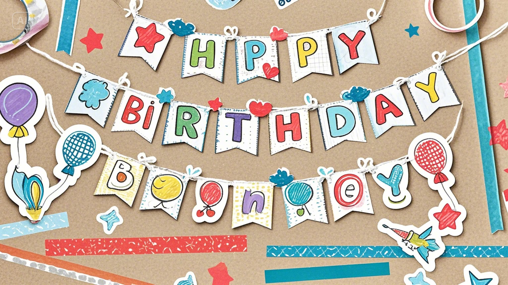 DIY-style birthday banner background design