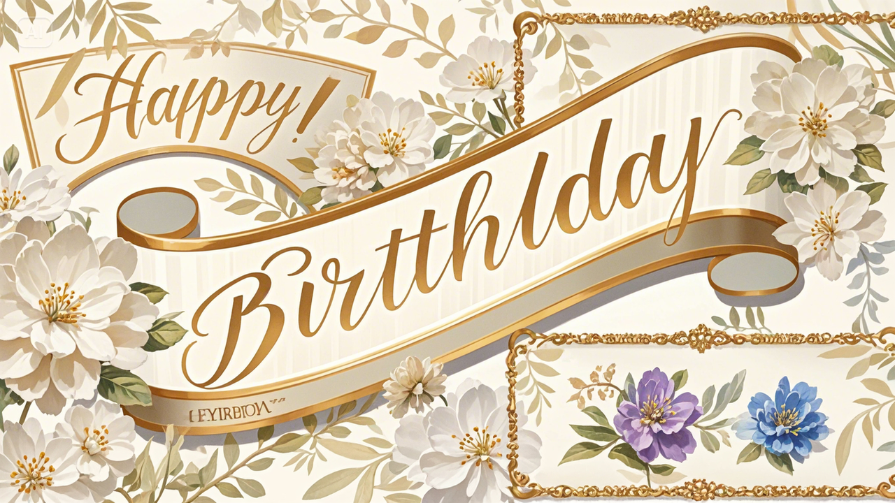 Elegant birthday banner background