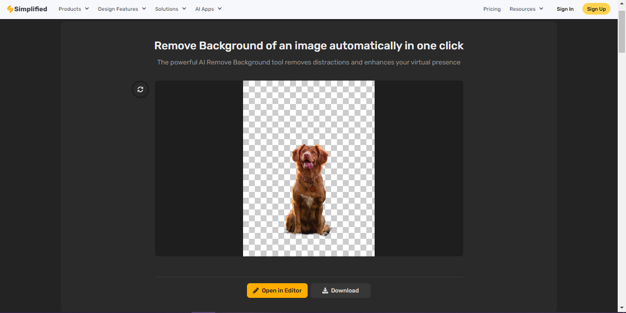 Simplified image background remover