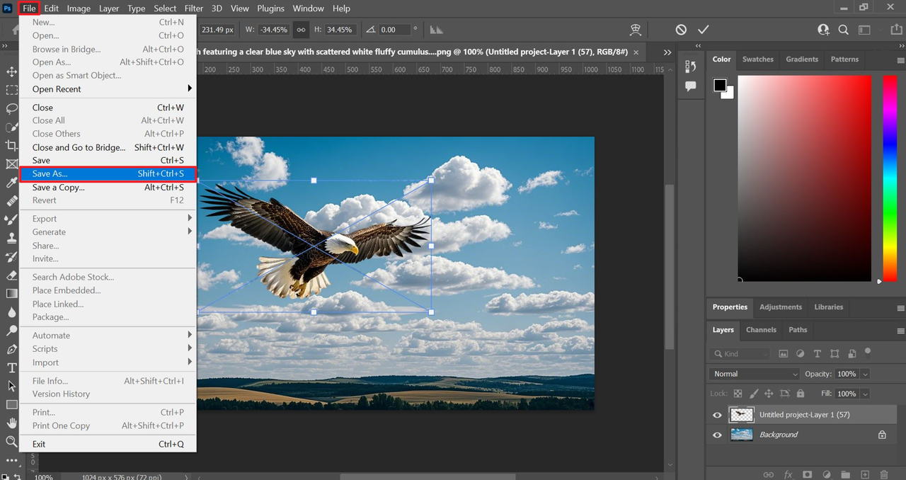 How to flip in Photoshop: Download