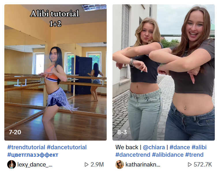 Alibi dance trend