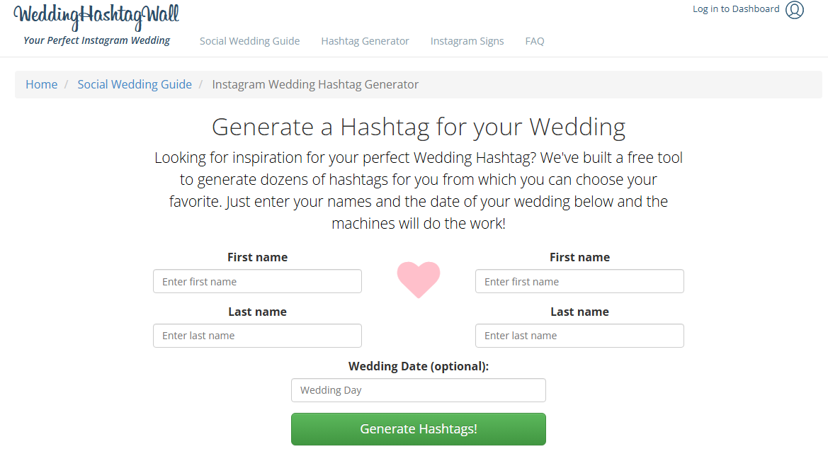 Wedding Hashtag Wall