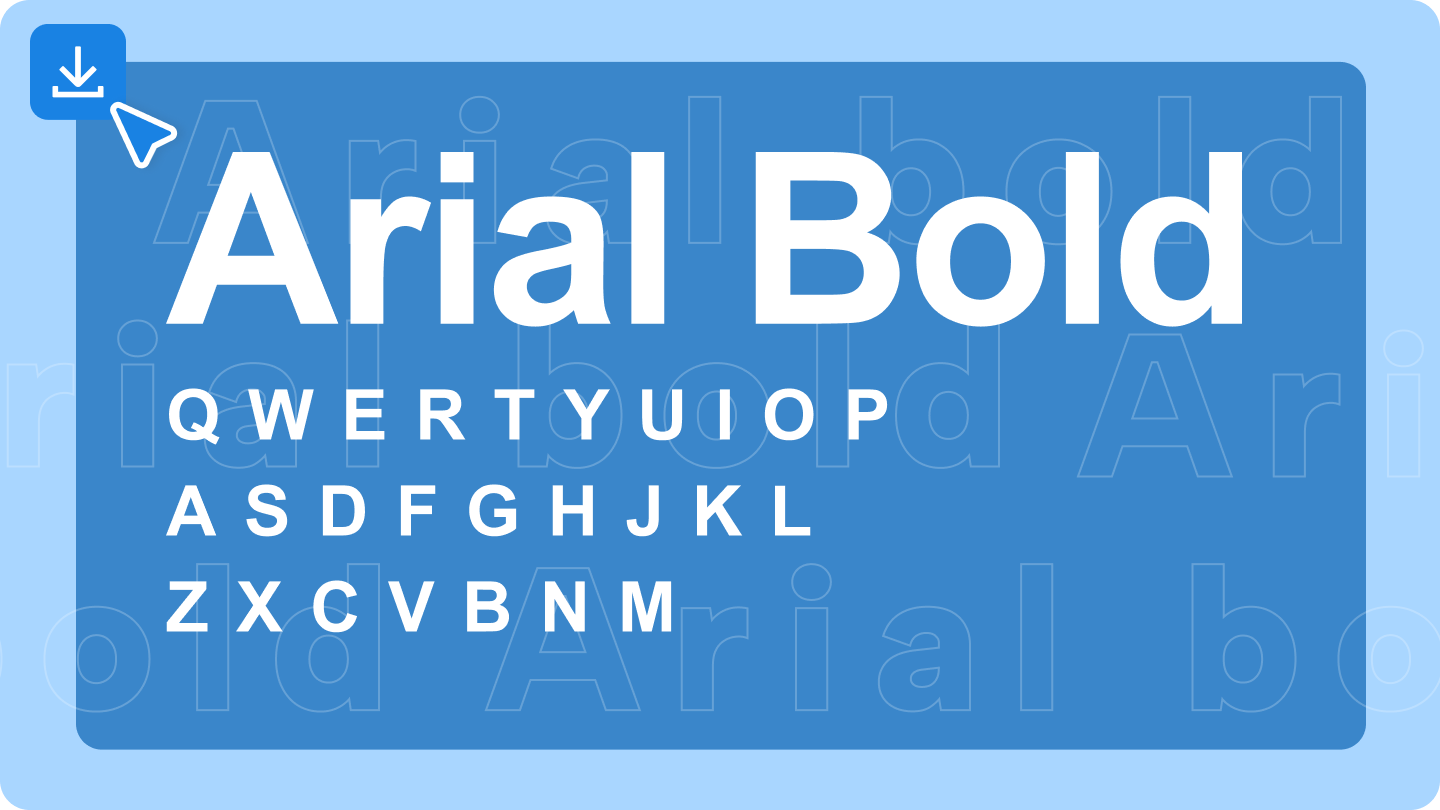 font tebal Arial 