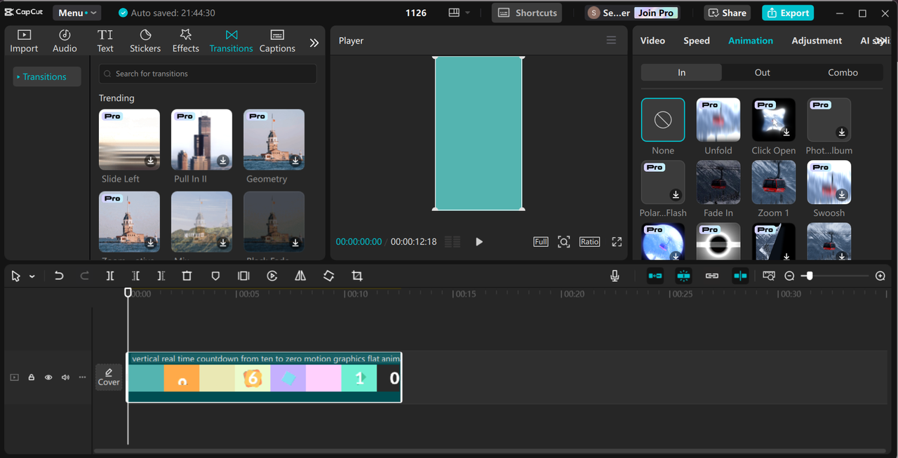 Interface of CapCut desktop video editor - best voice changer for Instagram