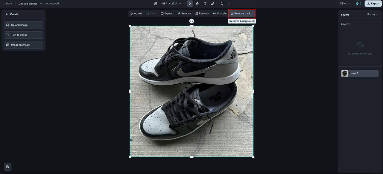 Use product photo background remover