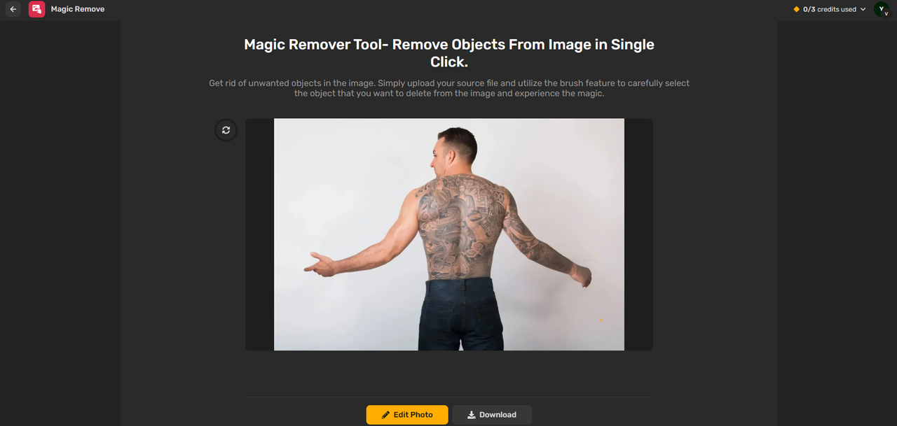 remove tattoo from photo instantly