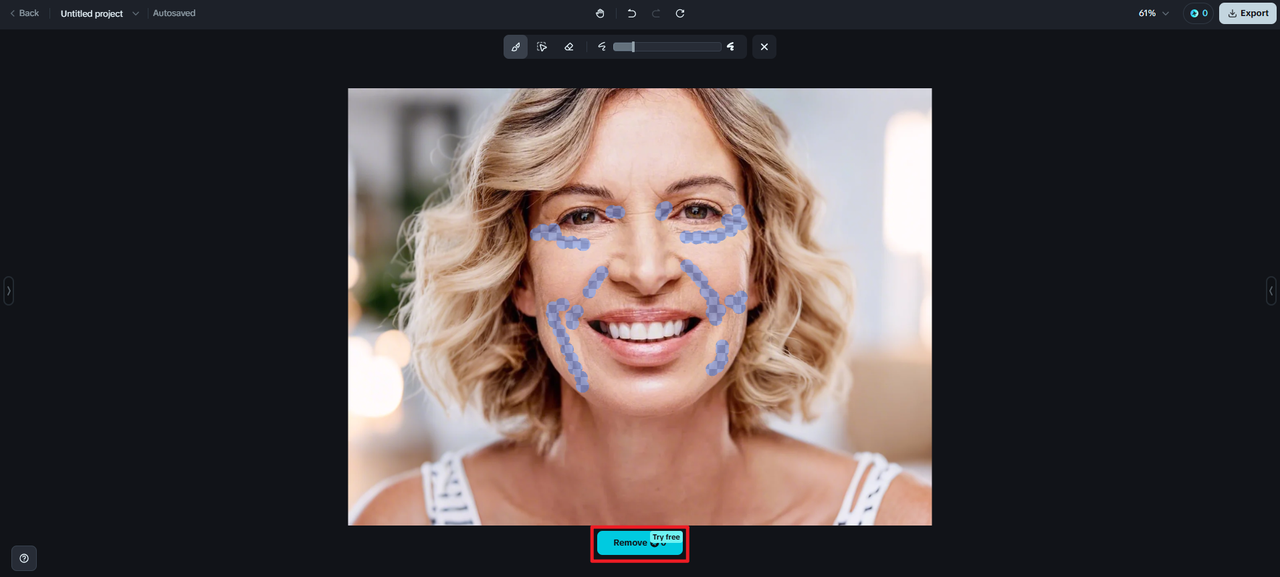 how to reduce wrinkles on face with AI