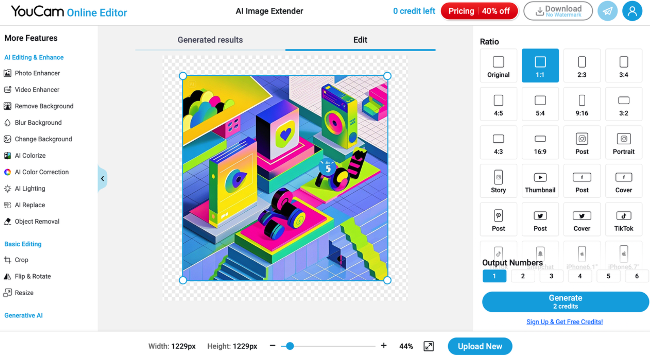 YouCam image extender