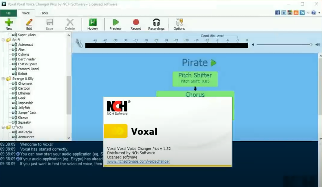 Downloading the Voxal voice changer