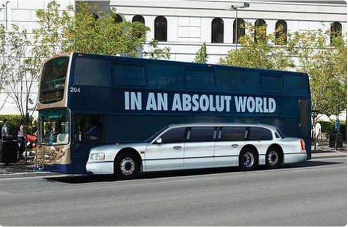 Image showing good advert idea by Absolut on bus