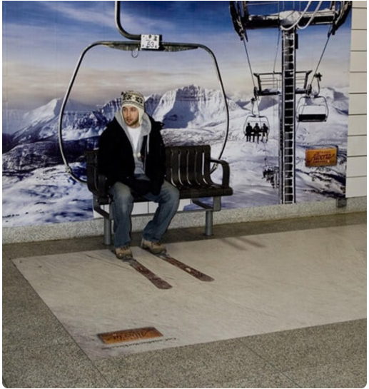 Image showing ad idea by Ski Lift for bus stop