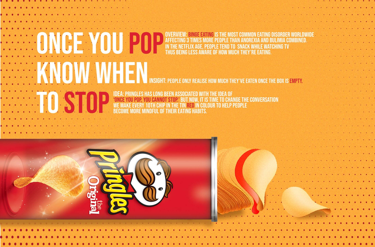 Pringles unique product advertisements for elevated sales