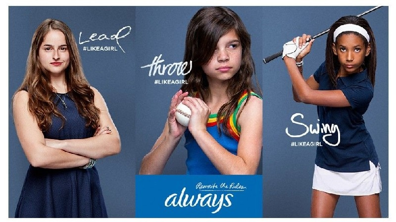 The new product ad campaign by Always for females 