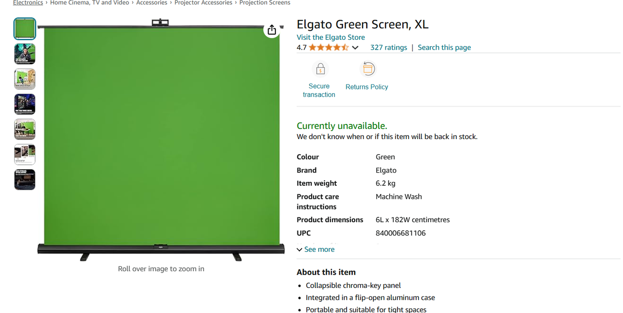 Elgato Green Screen XL