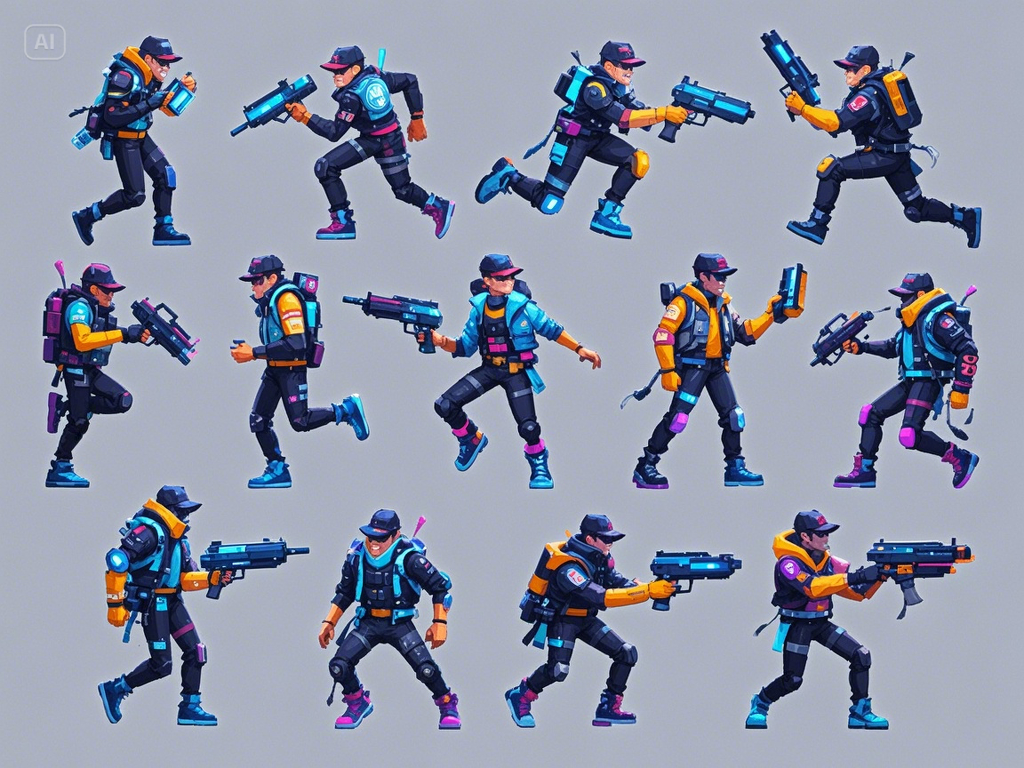 Cyberpunk Sprite Sheet